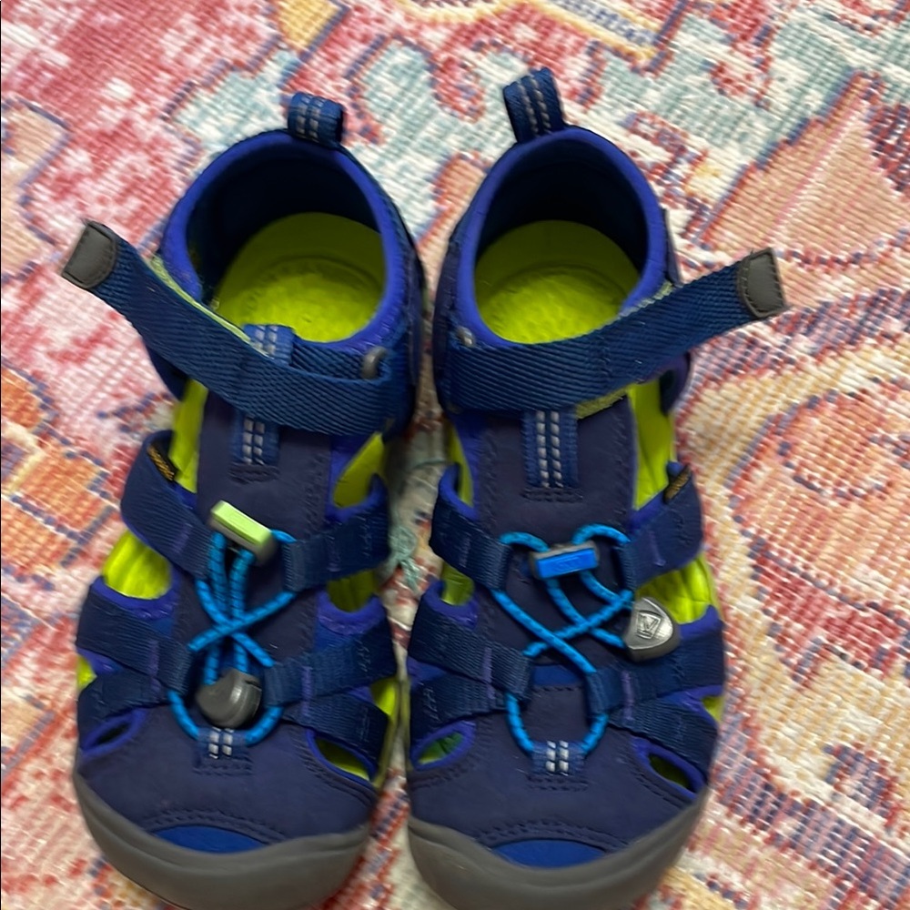 Keen Blue and Yellow Sandals worn twice